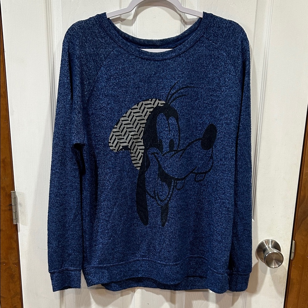 Disney Blue Goofy Graphic Women's Sweater